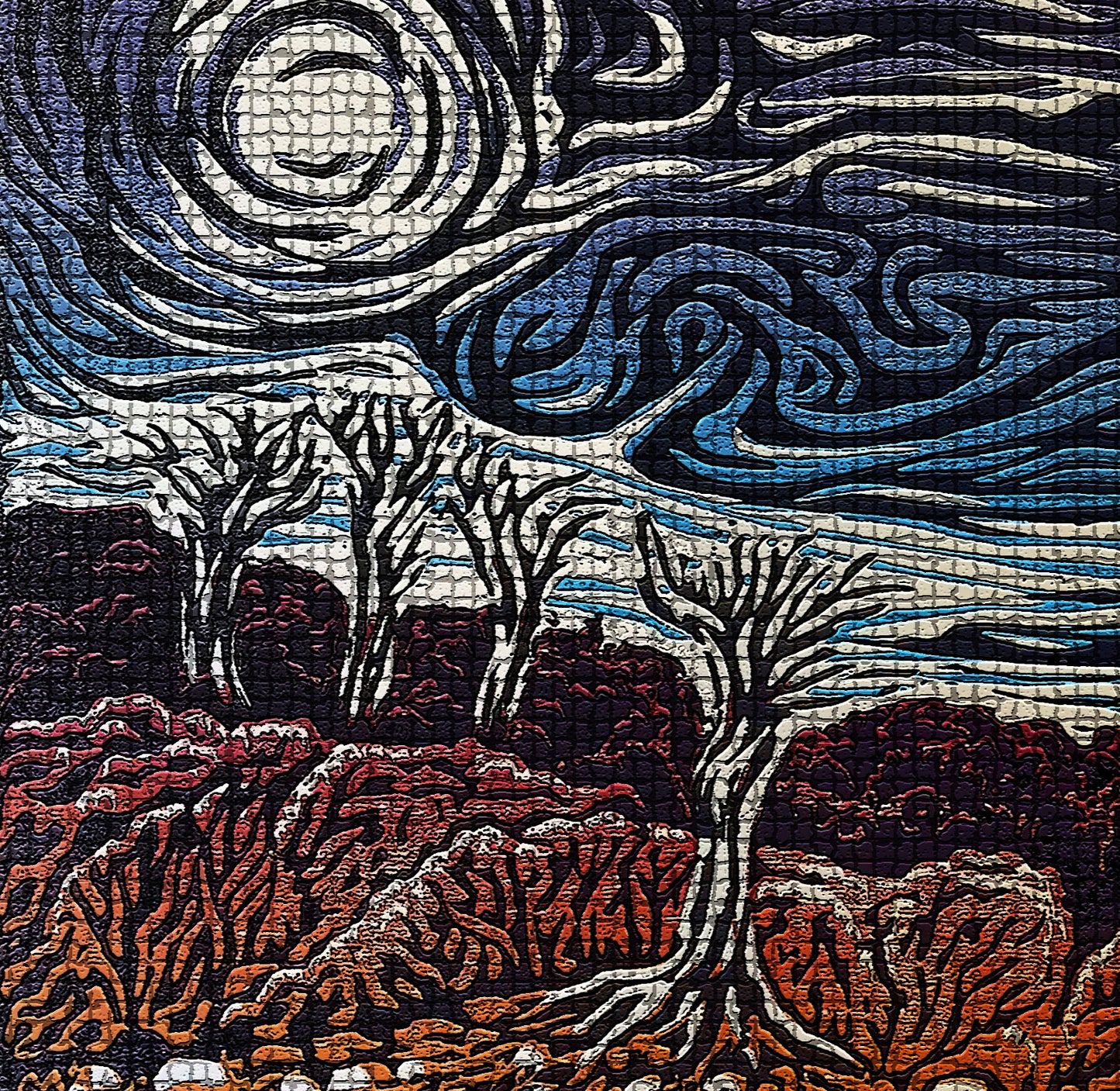 Angry Skies Mosaic Color Fine Art Print Southwest Landscape Storm Wind