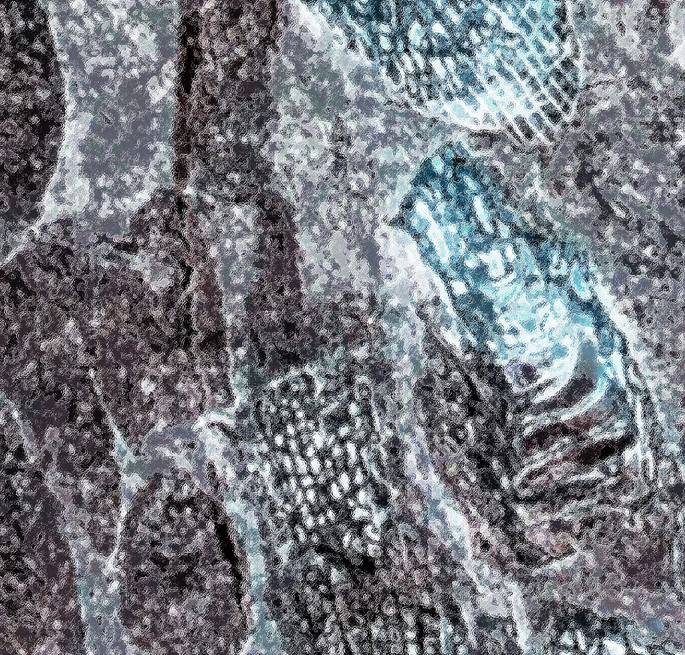 Abstract Nature Organic Fine Art Print Gray Turquoise Fossil Texture