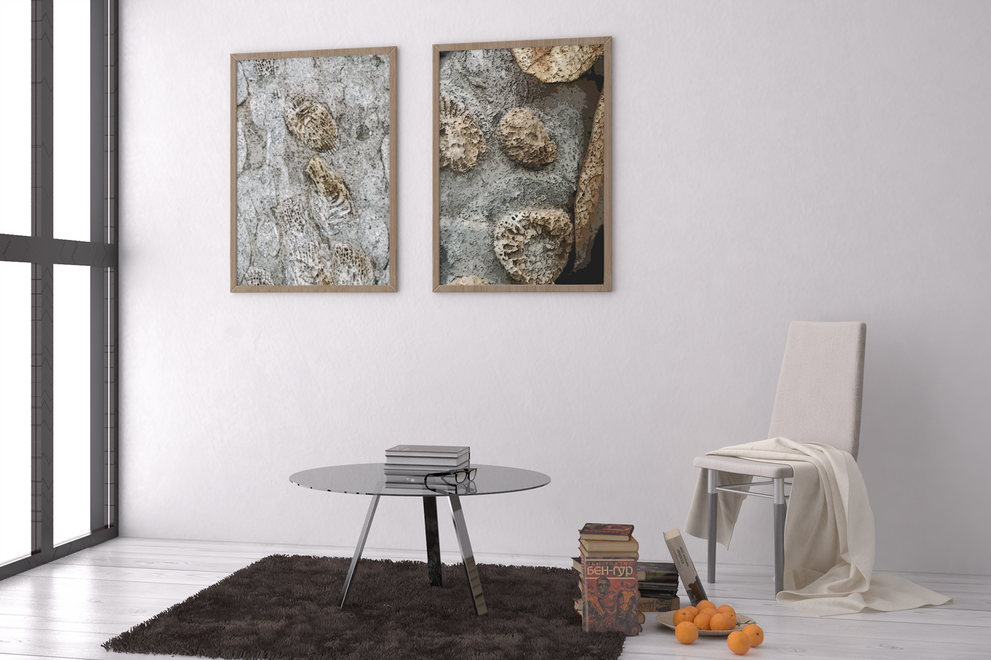 Abstract Nature Organic Fine Art Print Beige Tan Natural Fossil Texture
