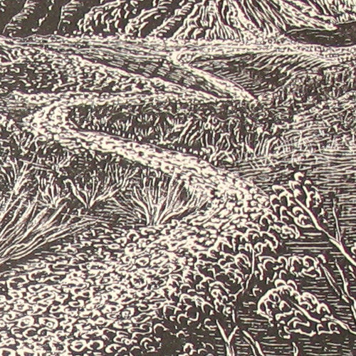 Original Wood Engraving Print Let River Answer Colorado River Desert Landscape
