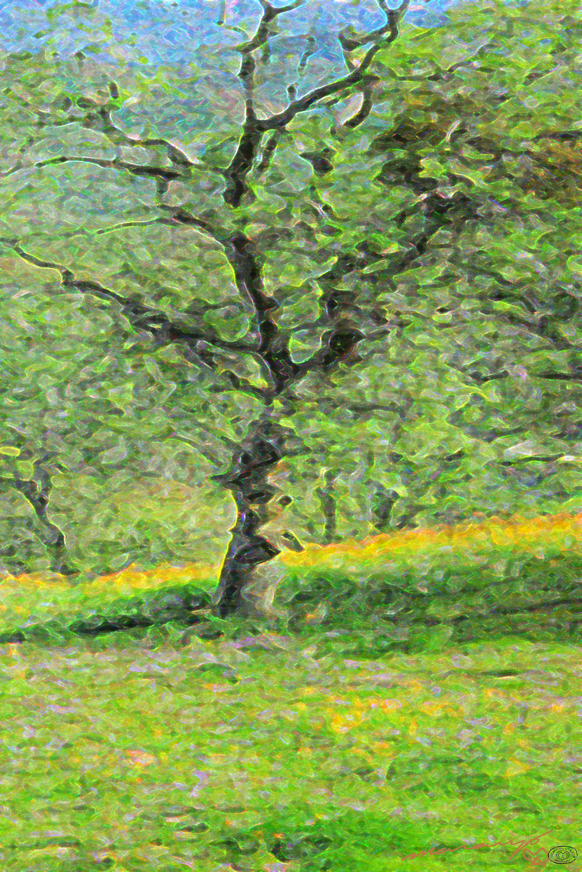 California Spring I Nature Fine Art Print Tree Landscape Green Yellow