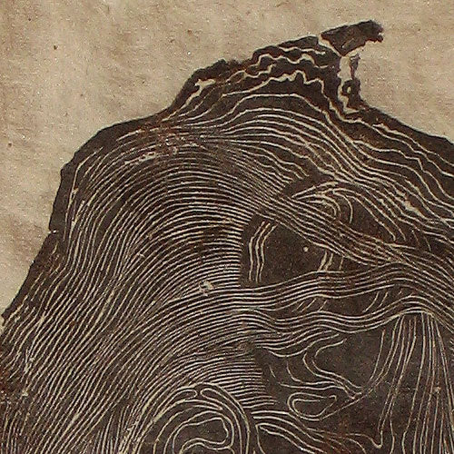 Original Wood Engraving Surreal Branching Male Figure Tree Classic Torso Model