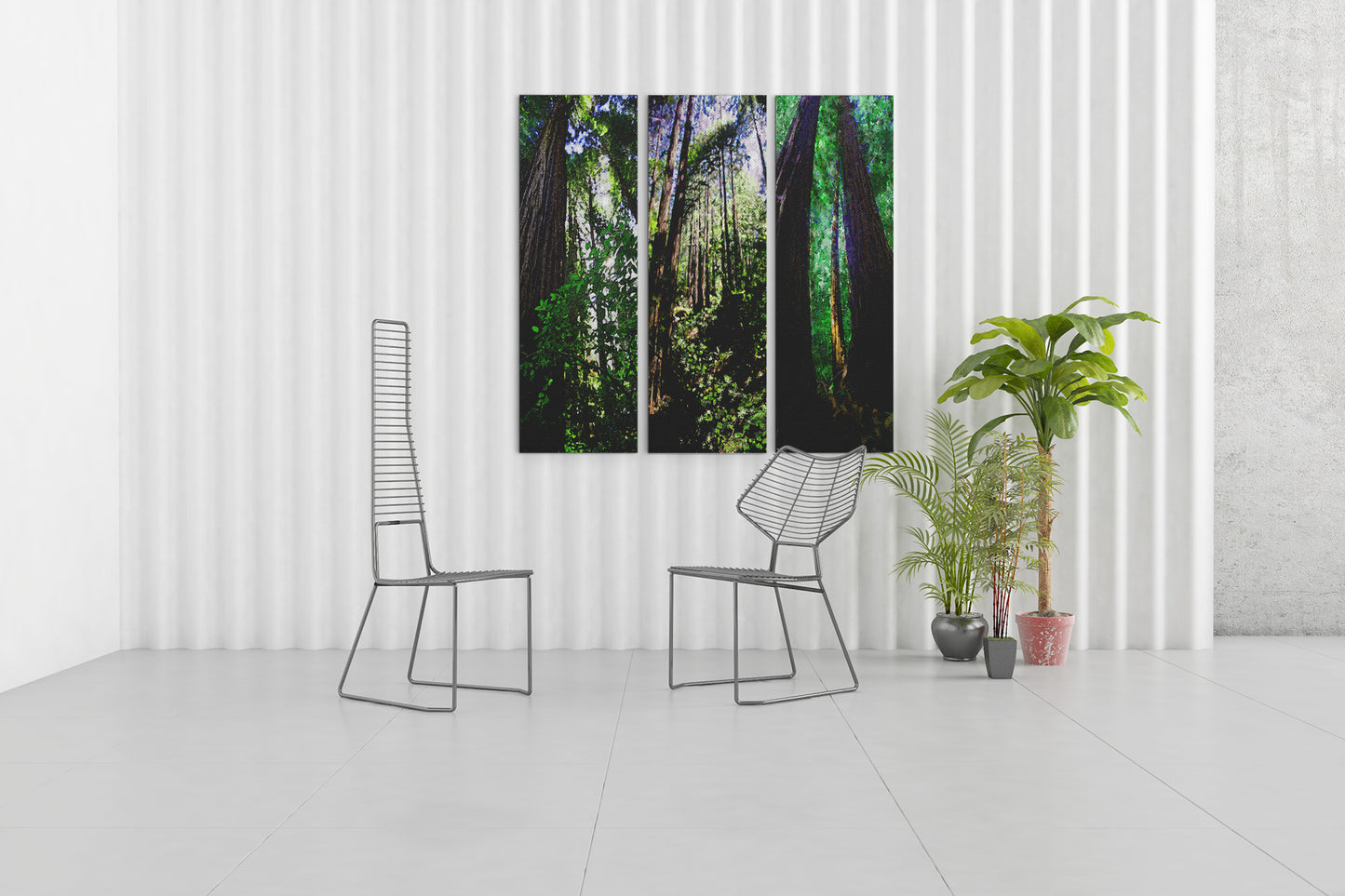Bright Trail Redwoods III Fine Art Print Green Lavender Forest